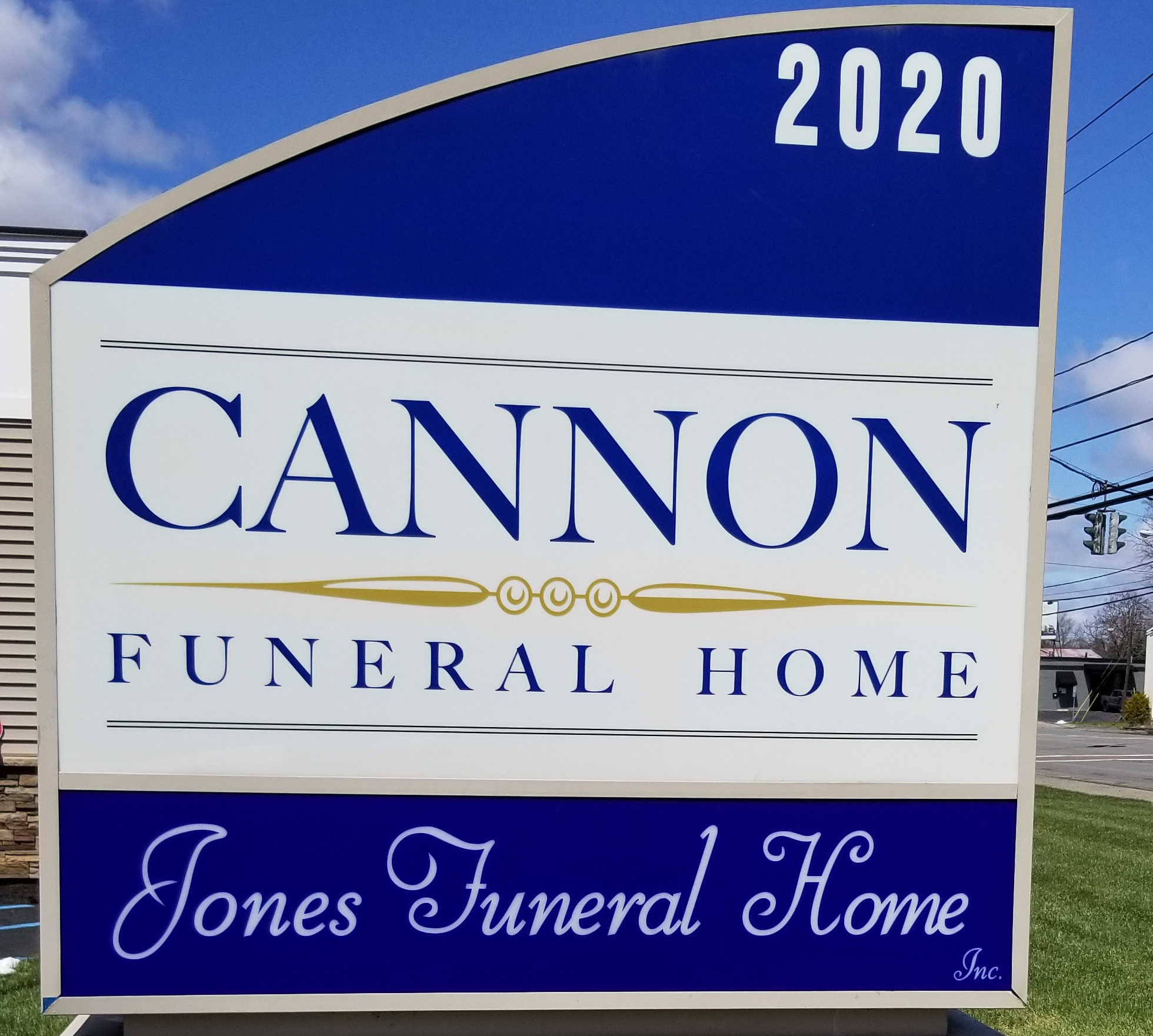Jones Funeral Home Exterior Sign